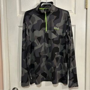 POLO Sport by Ralph Lauren Performance Shirt Men’s Quarter Zip Camo Size XL